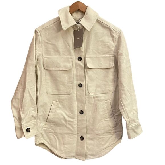 Everlane NWT Oversized Long Sleeve Button Up Minimalist Shirt Jacket Shaket XS - Picture 2 of 10